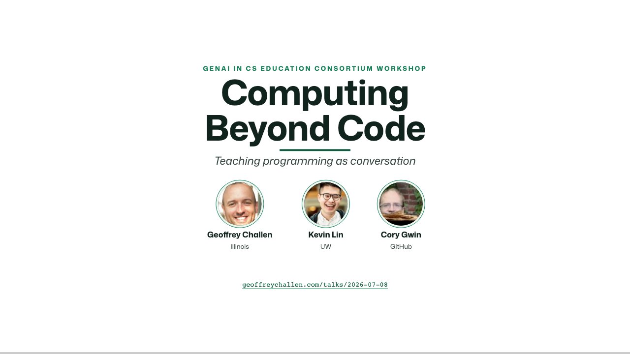 Slide 1: ComputingBeyond Code