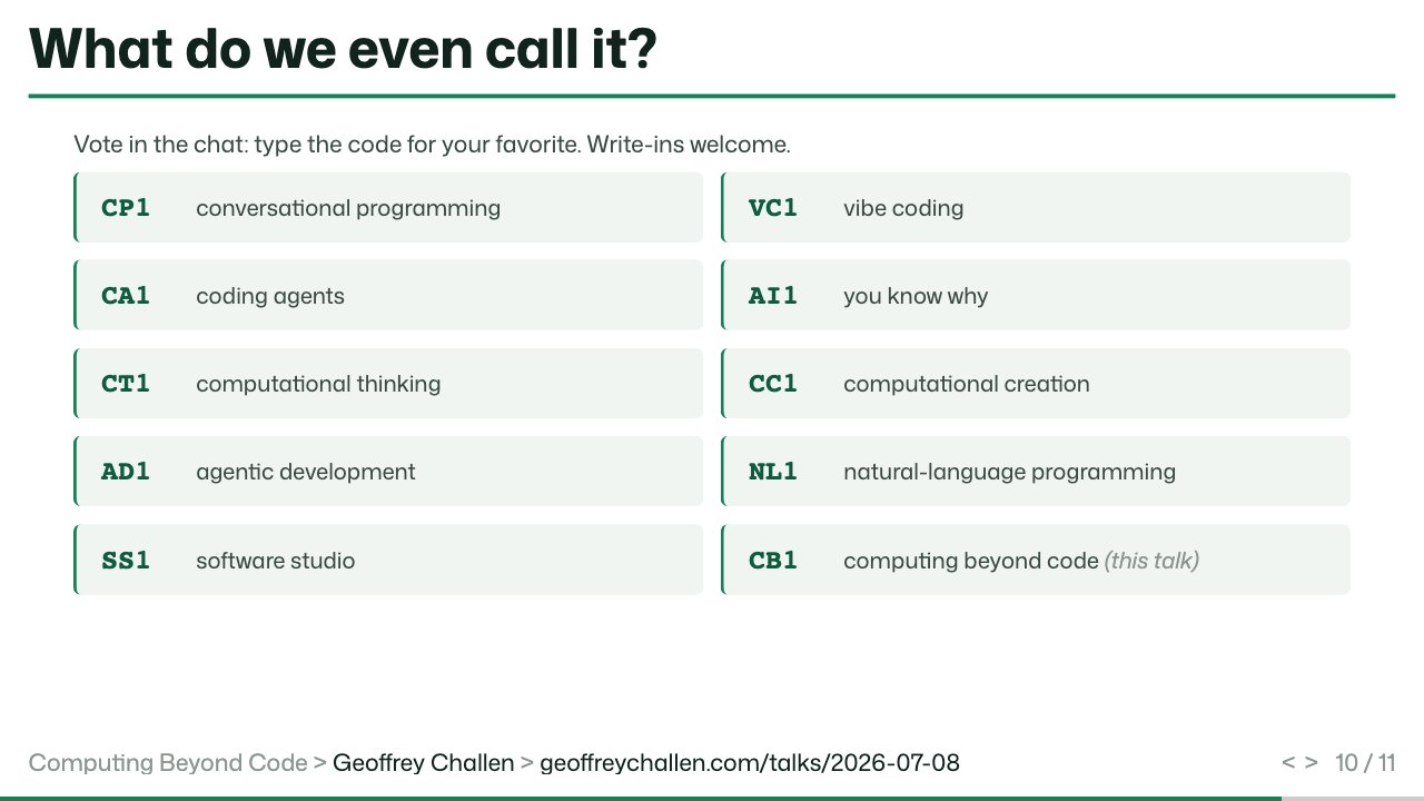Slide 10: What do we even call it?