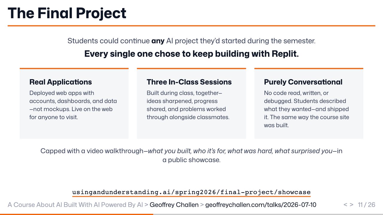 Slide 11: The Final Project