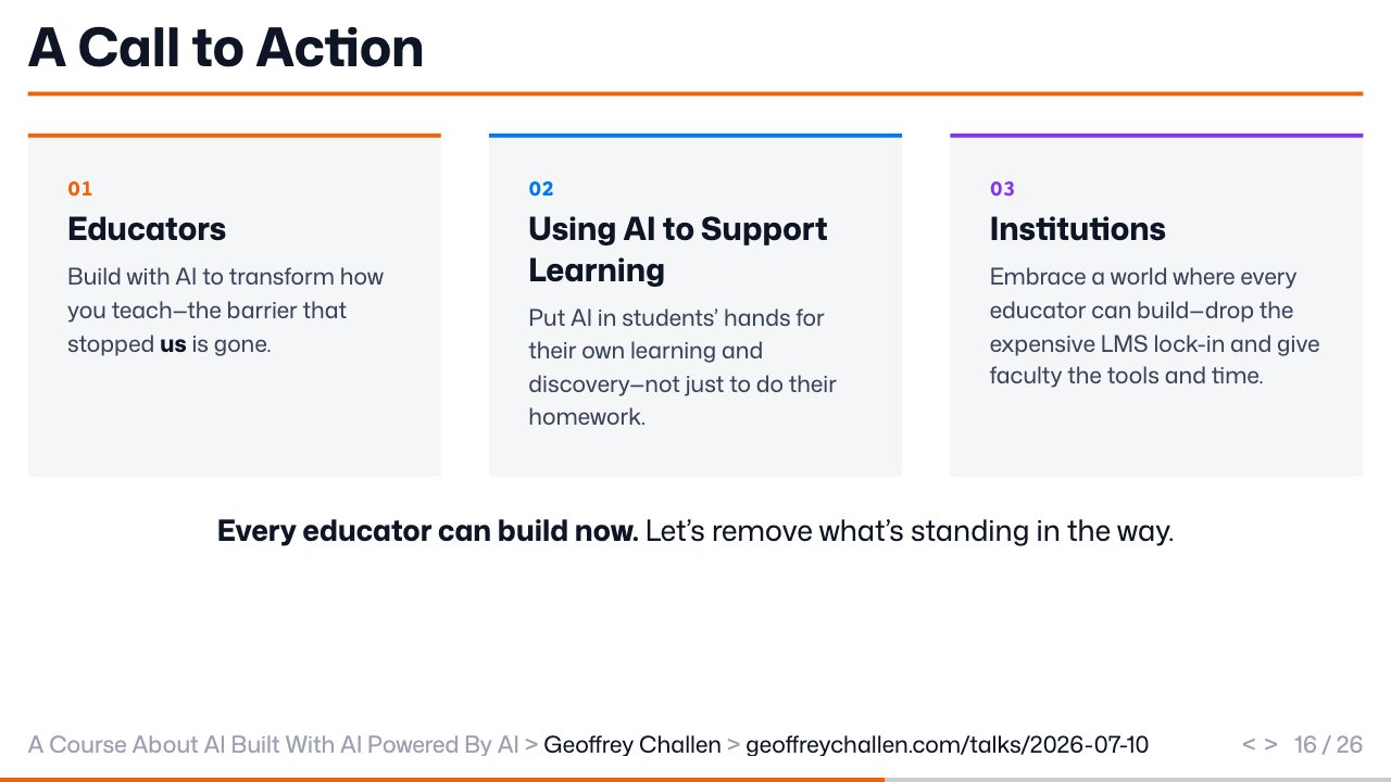 Slide 16: A Call to Action