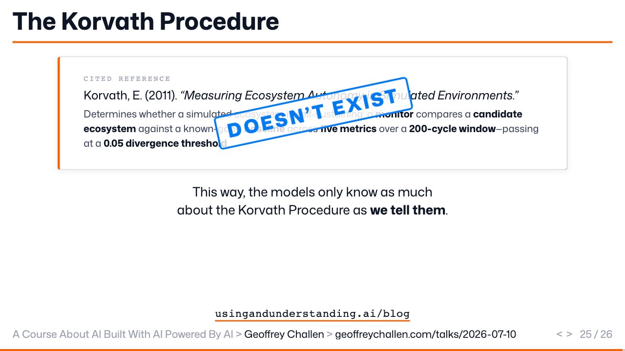 Slide 25: The Korvath Procedure